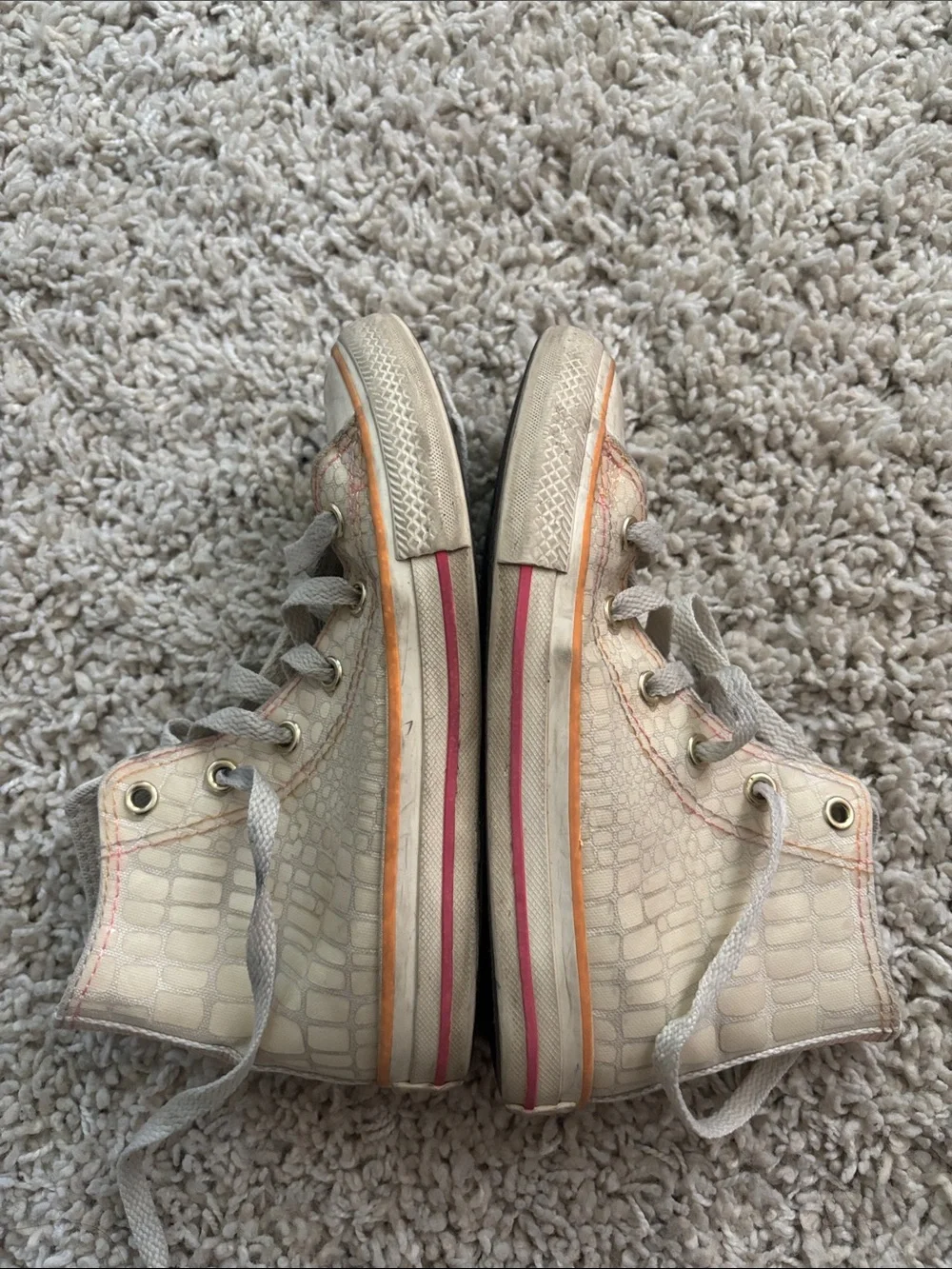 Converse | High-Top Sneakers with Croc Texture
